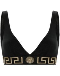 Versace - Bralette With Greek Edge - Lyst