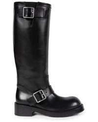 Ann Demeulemeester - "Arwa" Engineer High Boots With Buckles - Lyst
