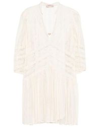 Twinset - Mother Of Pearl Silk Dress - Lyst