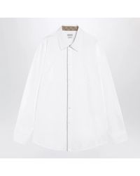 Burberry - Classic-Fit Cotton Poplin Shirt With Check Trim - Lyst