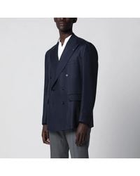 Tagliatore - Double-Breasted Linen Jacket - Lyst