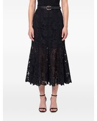 Self-Portrait - Lace Midi Skirt - Lyst