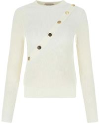 McQueen - Ivory Stretch Viscose Sweater - Lyst