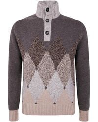 Ballantyne - T Neck Pullover Button - Lyst