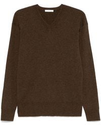 The Row - Cashmere Blend V-Necked Sweater - Lyst
