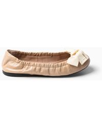 Prada - Calf Leather Flat Shoes - Lyst
