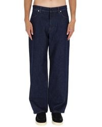 Stone Island - Loose Fit Denim Jeans - Lyst