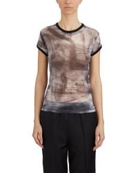 Helmut Lang - Painted Mesh T-Shirt - Lyst