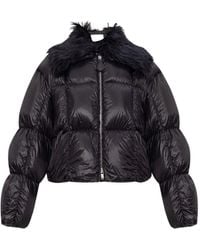 Jil Sander - Padded Jacket With Faux Fur Collar - Lyst