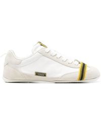 Fendi - Logo-Tag Panelled Sneakers - Lyst