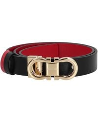 Ferragamo - Gancini Reversible Leather Belt Calfskin - Lyst