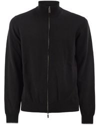 Peserico - Virgin Wool And Cashmere Zip Cardigan - Lyst
