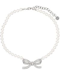 Self-Portrait - Bow Necklace - Lyst