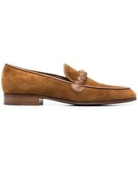 Gianvito Rossi - Luxurious Braided Suede Loafers - Lyst