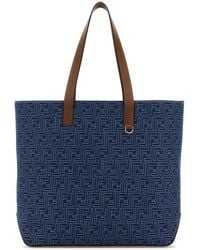 Fendi - Embroidered Denim Shopping Bag - Lyst