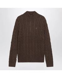 Polo Ralph Lauren - Cotton Quarterzip Sweater - Lyst