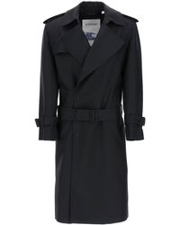Burberry - Double-Breasted Silk Twill Trench Jacket For - Lyst