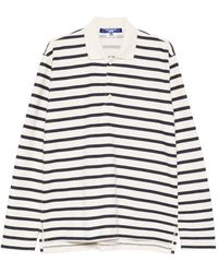 Junya Watanabe - Striped Cotton Polo Shirt - Lyst
