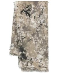Avant Toi - "Zola" Camouflage Effect Modal Linen Silk Scarf 130X135 - Lyst