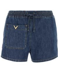 Valentino Garavani - Short Denim - Lyst