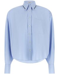 Brunello Cucinelli - Cotton Blouse - Lyst