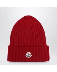 Moncler - Cable-Knit Wool Beanie With Logo - Lyst