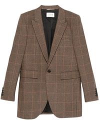 Saint Laurent - Prince Of Wales Blazer - Lyst