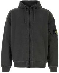 Stone Island - Dark Cotton Sweatshirt - Lyst