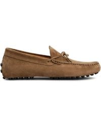 Tod's - Gommino Suede Loafers With Lace - Lyst