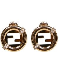 Fendi - Ever Round Earrings - Lyst