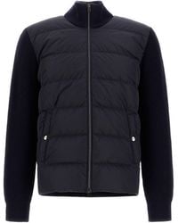 Herno - Waffle-Knit Padded Cardigan - Lyst
