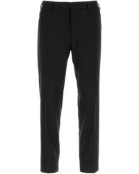 Prada - Black Stretch Wool Pant - Lyst