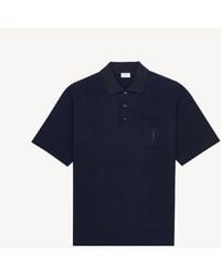 Saint Laurent - Cassandre Piqué Polo Shirt - Lyst