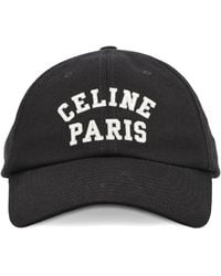 Celine - Logo Baseball Cap - Lyst