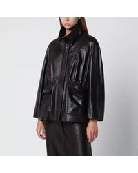 Nour Hammour - Quai Fluid Dark Leather Jacket - Lyst