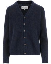 Maison Margiela - Cardigan Sweater With Deep V-Neckline And Tapered Sleeves - Lyst