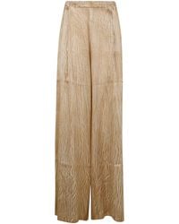 Avant Toi - Crumpled Effect Silk Palazzo Pants - Lyst