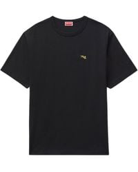 KENZO - Jumping Tiger Embroidered Cotton T-Shirt - Lyst
