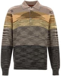 Missoni - Embroidered Wool Polo Shirt - Lyst
