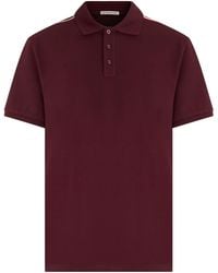 Moncler - Cotton Polo With Short Sleeves - Lyst
