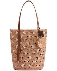 Rabanne - Raphia Brass Calf Leather Handbag - Lyst