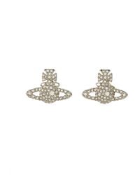 Vivienne Westwood - Stud Earrings Grace Bas Relief With Crystals - Lyst