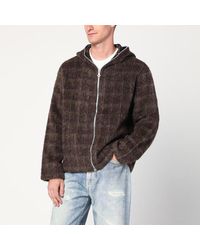 Our Legacy - Check-Pattern Wool-Blend Sweatshirt - Lyst