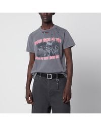 DAGGER - Faded Cotton T-Shirt With Distressed Details - Lyst
