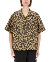 Aspesi - Animal Print Shirt - Lyst