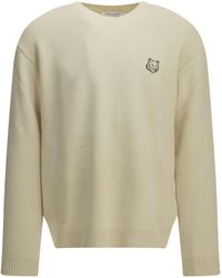 Maison Kitsuné - Maison Kitsuné "Fox Head Milano" Crew-Neck Sweater - Lyst