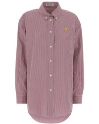 Miu Miu - Oversized Stripes Shirt - Lyst