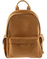 Brunello Cucinelli - Grained Leather Backpack With Patch Pockets - Lyst