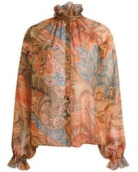 Etro - Shirt With Frill On The Collar - Lyst