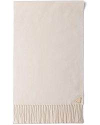 Prada - Triangle-Logo Fringed Scarf - Lyst